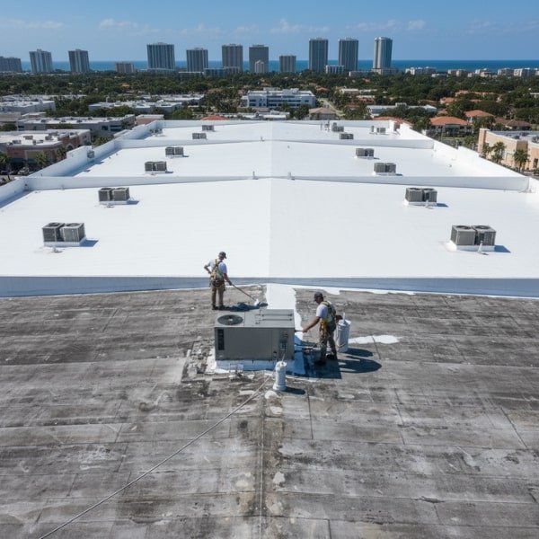 Application of Silicone Coating Near Rooftop Units