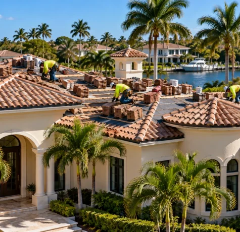 Boca Raton Luxury Villa Corrective Roof Replacement