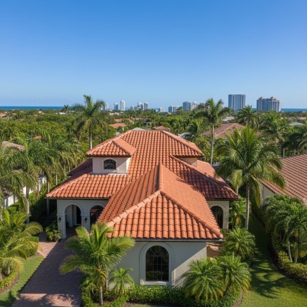Boca Raton Luxury Villa Corrective Roof Replacement Restoring Code & Integrity