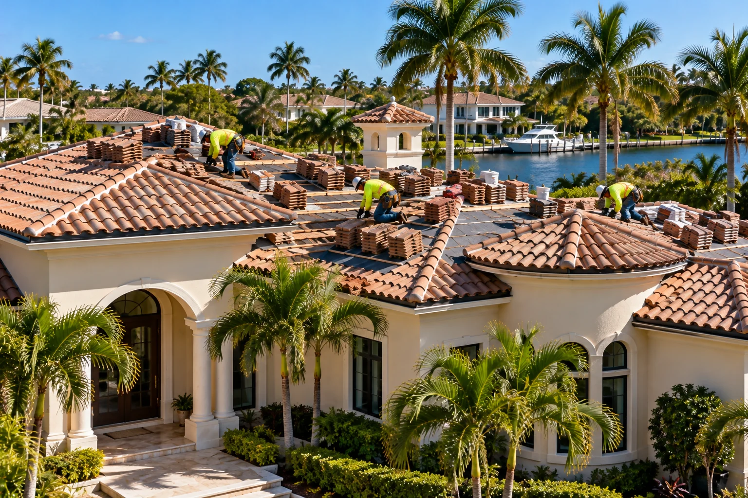 Boca Raton Luxury Villa Corrective Roof Replacement