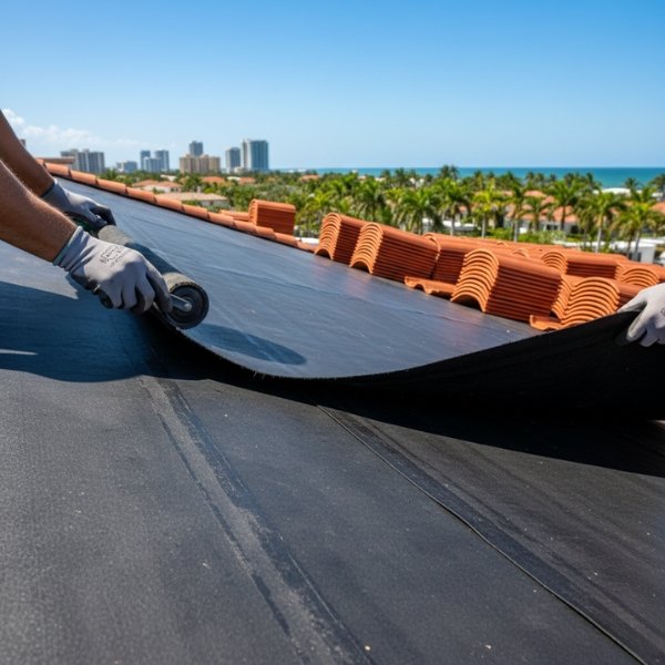 Close-Up of Secondary Water Barrier (Underlayment)