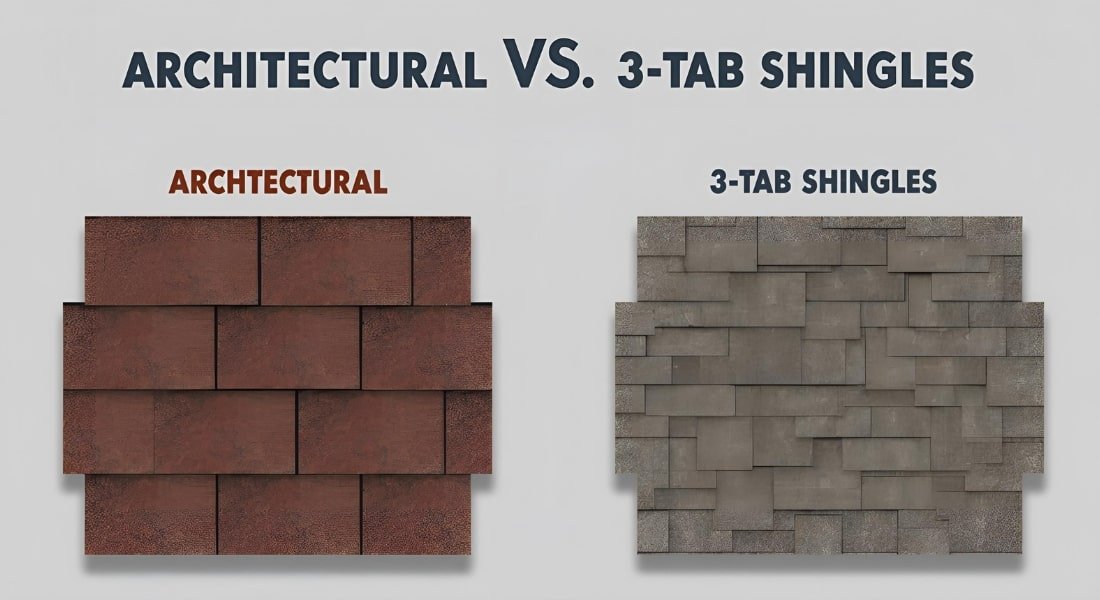 Comparing Shingle Types Architectural vs. 3-Tab Shingles