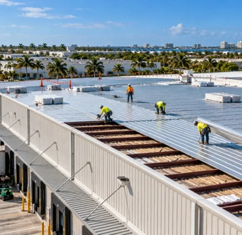 West Palm Beach Warehouse Structural Metal Roof Replacement