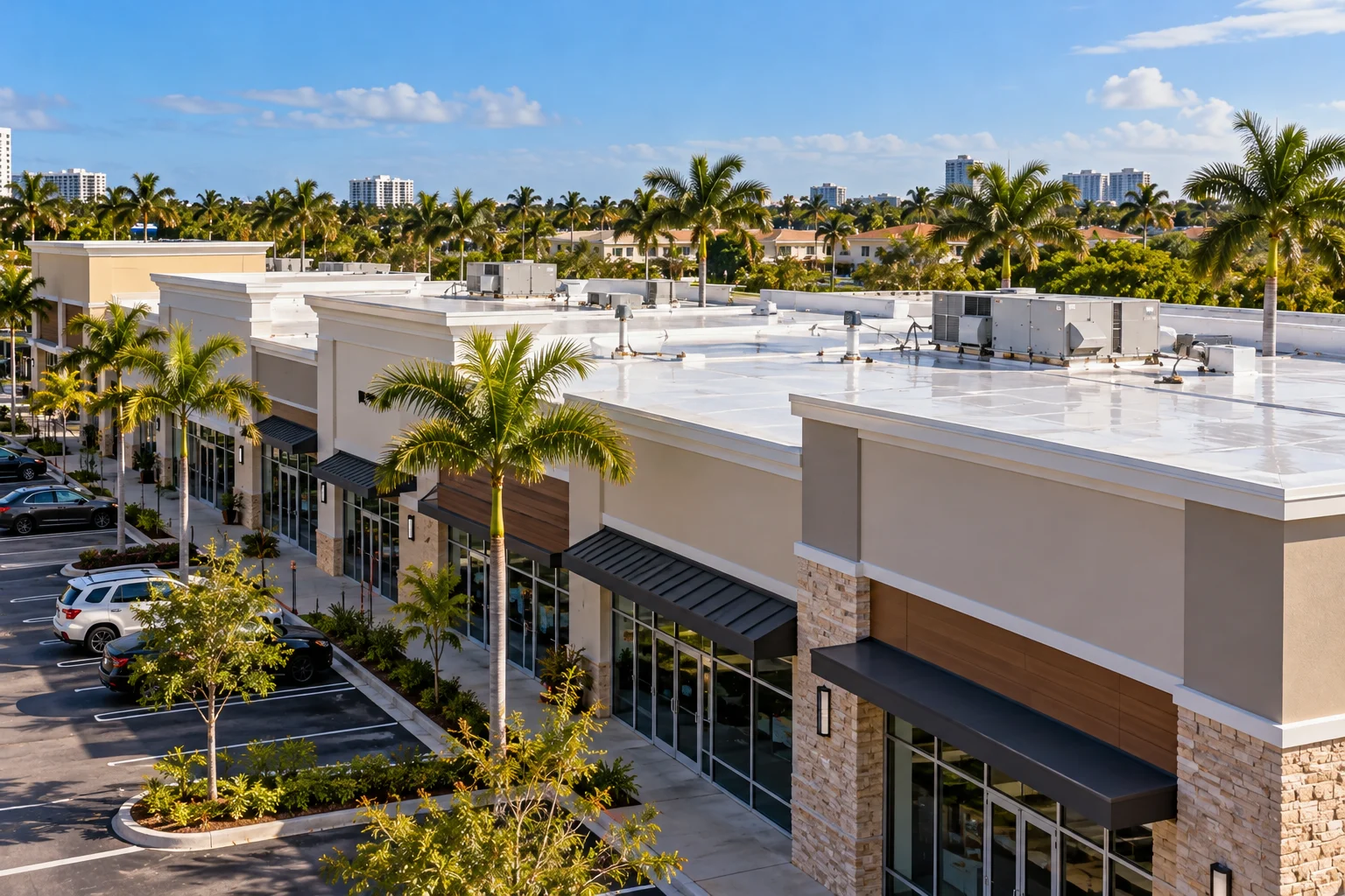 Fort Lauderdale Retail Center Roof Restoration