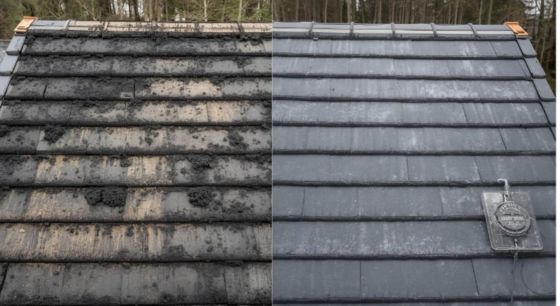 How to Clean Algae and Stains Off Your Roof Safely