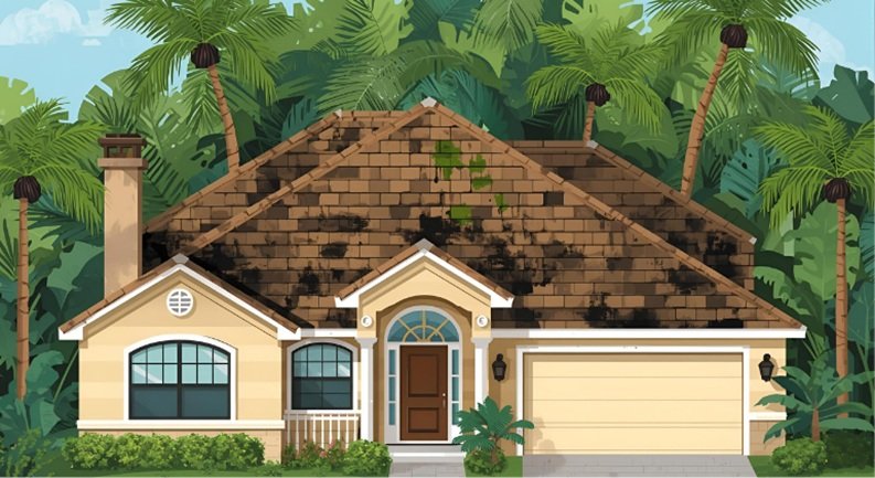 Understanding the Threat: Algae, Moss, and Stains on Your South Florida Roof