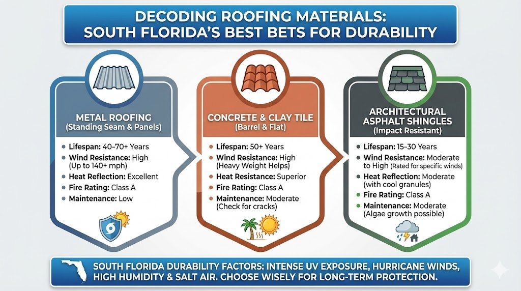 Decoding Roofing Materials South Florida's Best Bets for Durability