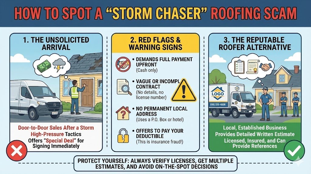 How to Spot a Storm Chaser Roofing Scam