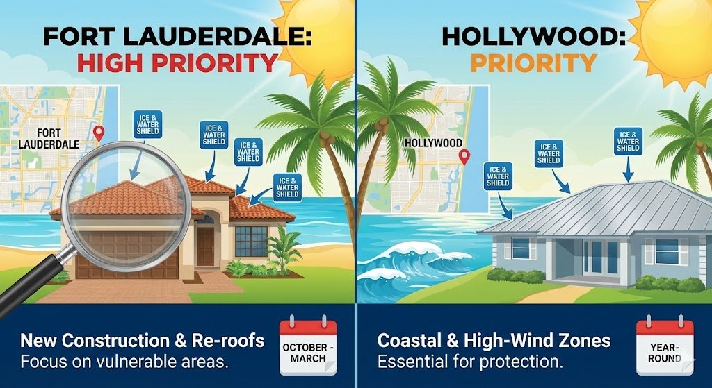 Where and When to Prioritize Ice & Water Shield in Fort Lauderdale and Hollywood