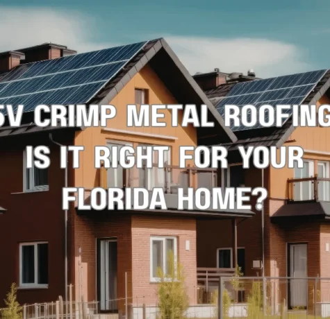 5V crimp metal roofing installed on a residential Florida home
