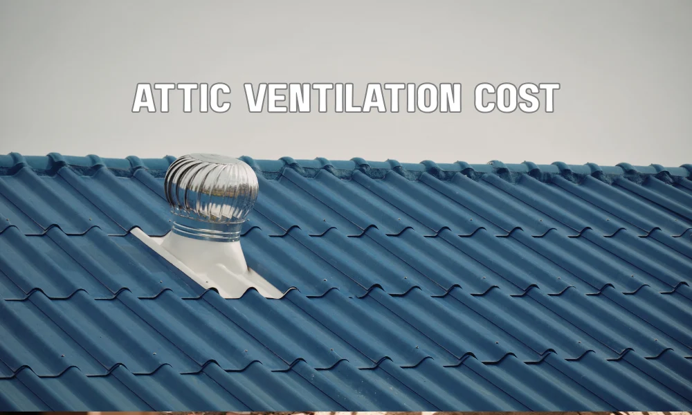 A comparison chart showing the initial installation costs versus long-term energy expenses for electric attic fans, solar attic fans, and ridge vents.