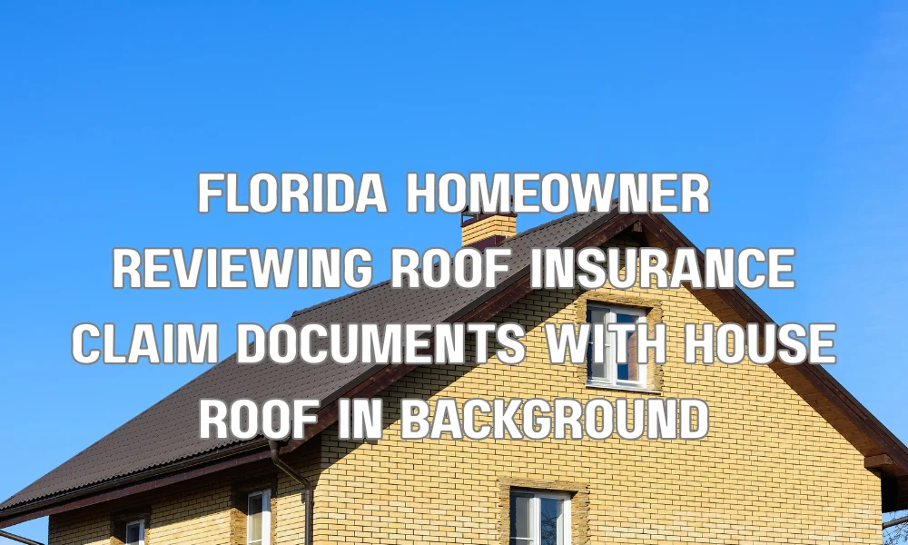Florida homeowner reviewing roof insurance claim documents after legislative changes affecting roofing insurance claims