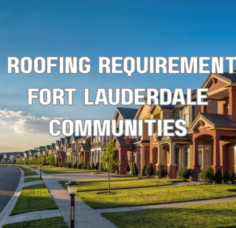 Residential community in Fort Lauderdale with uniform roofs following HOA roofing requirements