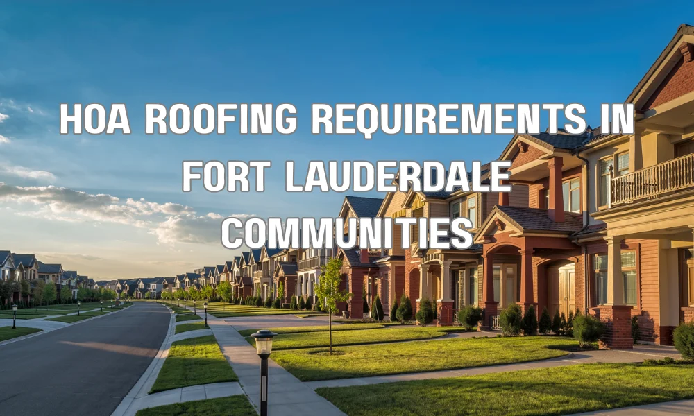 Residential community in Fort Lauderdale with uniform roofs following HOA roofing requirements
