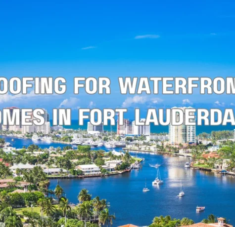Waterfront home in Fort Lauderdale showing coastal roofing designed for humid and hurricane-prone conditions
