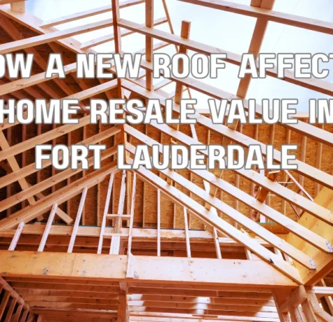 Modern home in Fort Lauderdale with a newly installed roof improving curb appeal and resale value