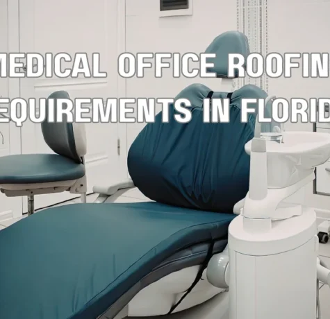 Flat roof of a medical office building in Florida with HVAC units and commercial roofing system
