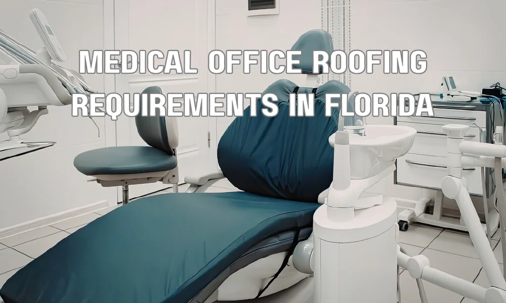 Flat roof of a medical office building in Florida with HVAC units and commercial roofing system