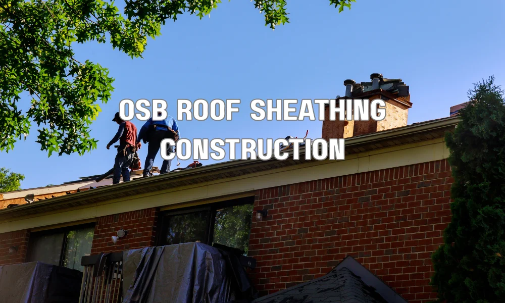 OSB roof sheathing panels installed on residential roof framing