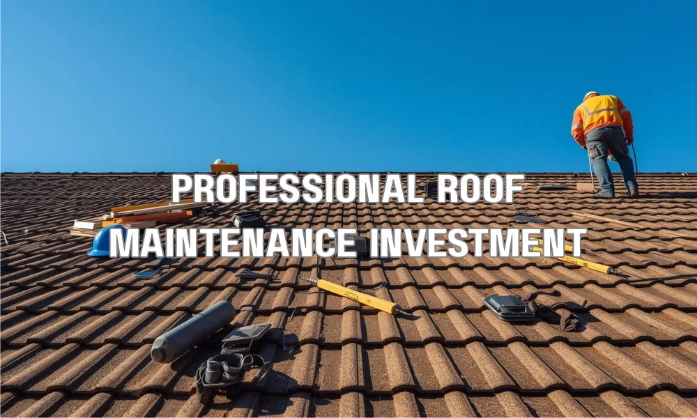 An illustrative diagram in a professional New Yorker style showing a licensed technician performing a comprehensive roof inspection. The graphic highlights the multi-point checklist, illustrating proactive checks for storm damage and material integrity in Florida.