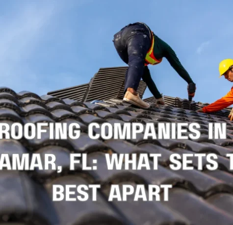 Professional roofing contractor inspecting a residential roof in Miramar Florida
