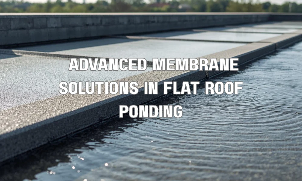 A technical cross-section showing modern TPO, EPDM, and PVC roofing membranes. A separate panel illustrates a fluid-applied elastomeric coating being rolled over a seamless surface, with a reflective top layer bouncing away UV rays.