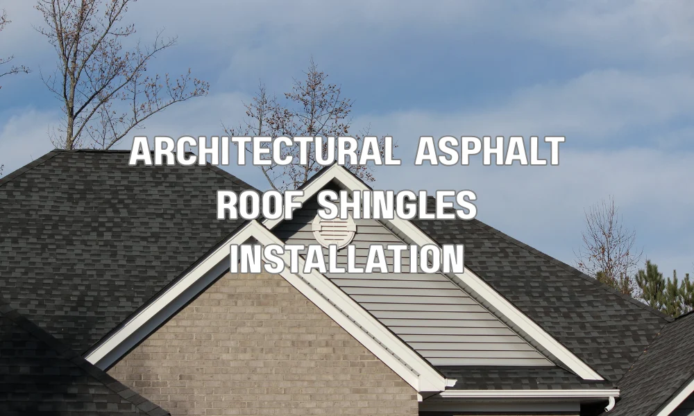 Architectural asphalt roof shingles installation demonstrating strong adhesion and wind-resistant roofing technology