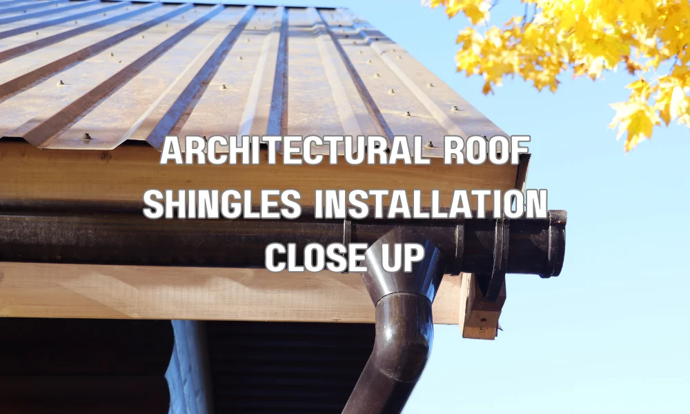 Architectural roof shingles being installed on a house for high wind resistance similar to GAF Timberline HDZ shingles
