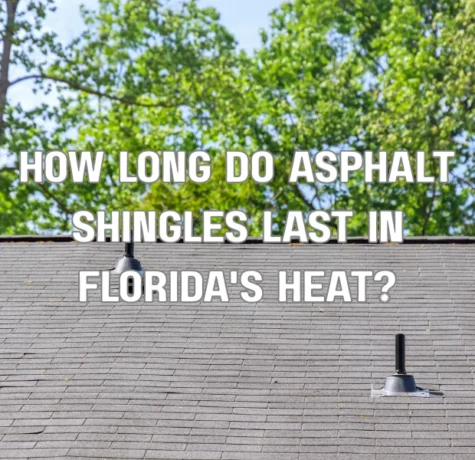 Asphalt shingle roof exposed to strong Florida sun and heat