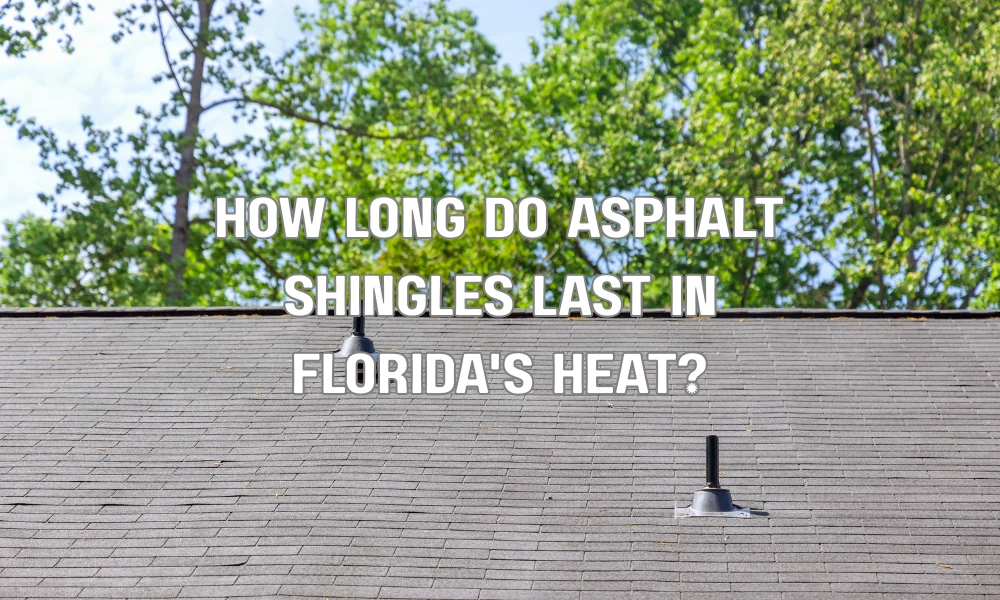 Asphalt shingle roof exposed to strong Florida sun and heat