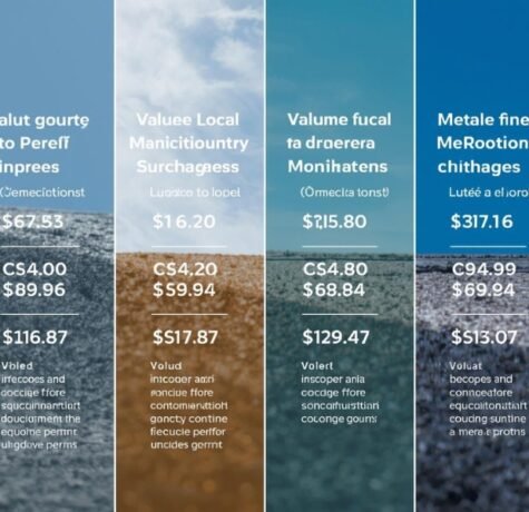 A multi-panel visualization infographic breaking down the core cost components of a roof permit in Broward County, Florida, contrasting valuation-based fees, specific local municipality surcharges, and different inspection costs for diverse re-roofing types under bright sun.