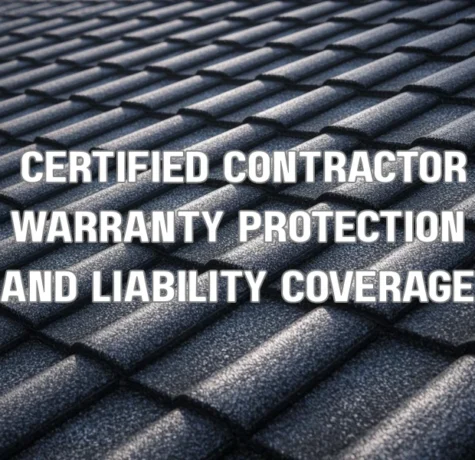 A graphic comparing the protection provided by a certified and insured roofing contractor versus the risks of using an uncertified individual, highlighting warranty validity and insurance coverage.