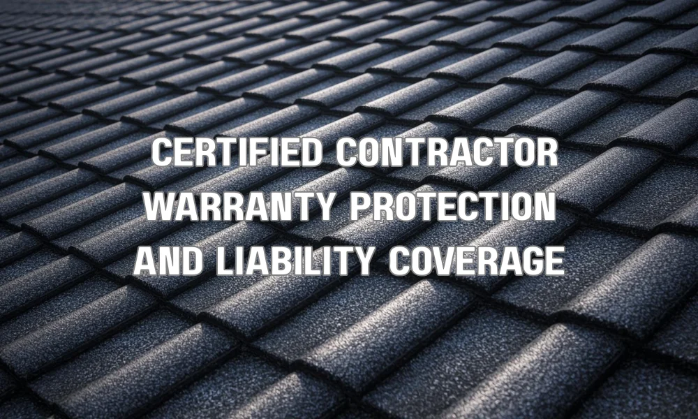 A graphic comparing the protection provided by a certified and insured roofing contractor versus the risks of using an uncertified individual, highlighting warranty validity and insurance coverage.