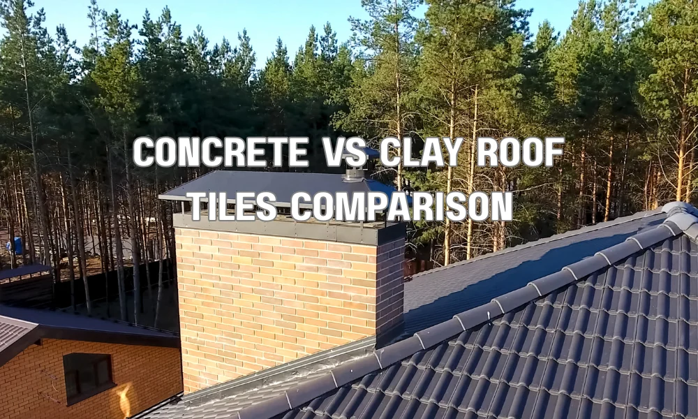 Concrete roof tiles next to clay roof tiles showing the cost and material comparison commonly used for Florida homes