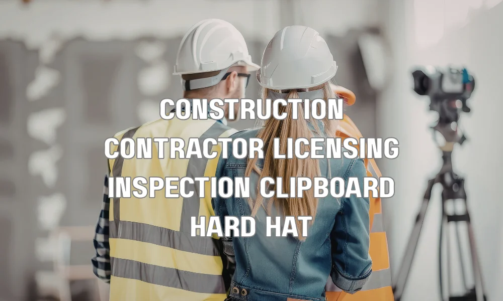 Contractor reviewing licensing documents at a construction site representing Florida DBPR contractor licensing standards