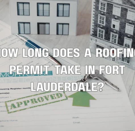 contractor reviewing roofing permit paperwork for a home project in Fort Lauderdale