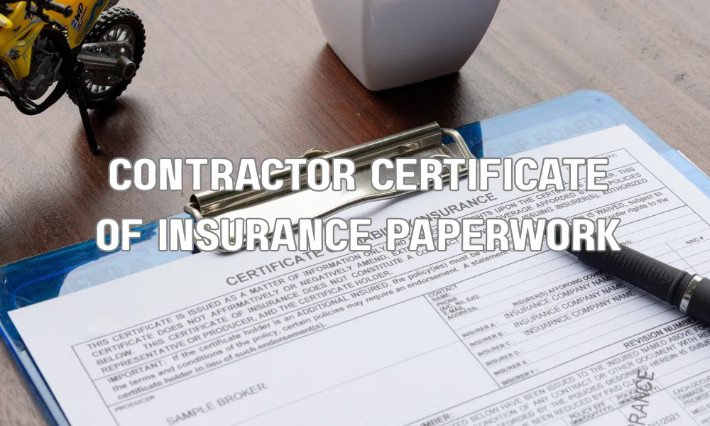 Homeowner verifying a roofing contractor’s certificate of insurance for liability and workers compensation before starting roof work