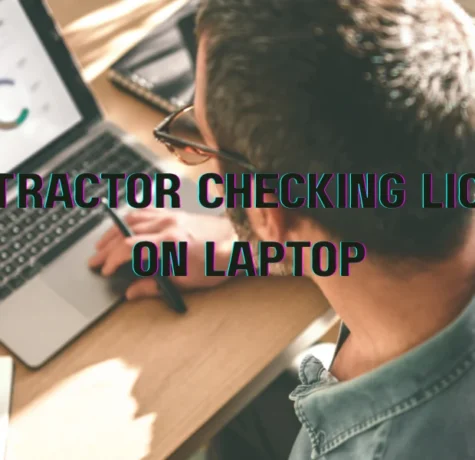 Homeowner checking a Florida roofing contractor license online before hiring
