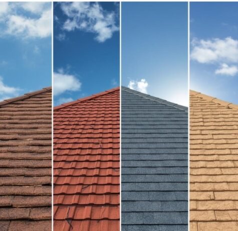 A multi-panel visualization infographic breaking down the core services, estimated costs, and essential selection criteria for top roofing contractors in Coral Springs, Florida, contrasting multi-material repairs, cost-driving factors, and professional qualifications under bright sun.