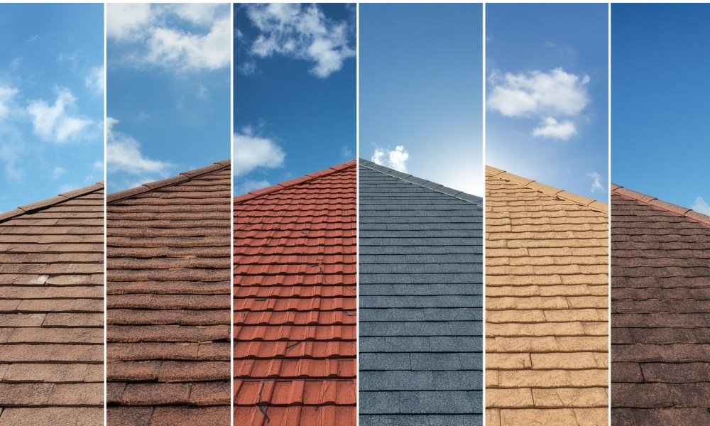 A multi-panel visualization infographic breaking down the core services, estimated costs, and essential selection criteria for top roofing contractors in Coral Springs, Florida, contrasting multi-material repairs, cost-driving factors, and professional qualifications under bright sun.