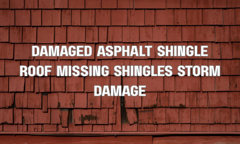 Damaged asphalt shingle roof with missing shingles and storm damage indicating need for roof replacement in Aventura