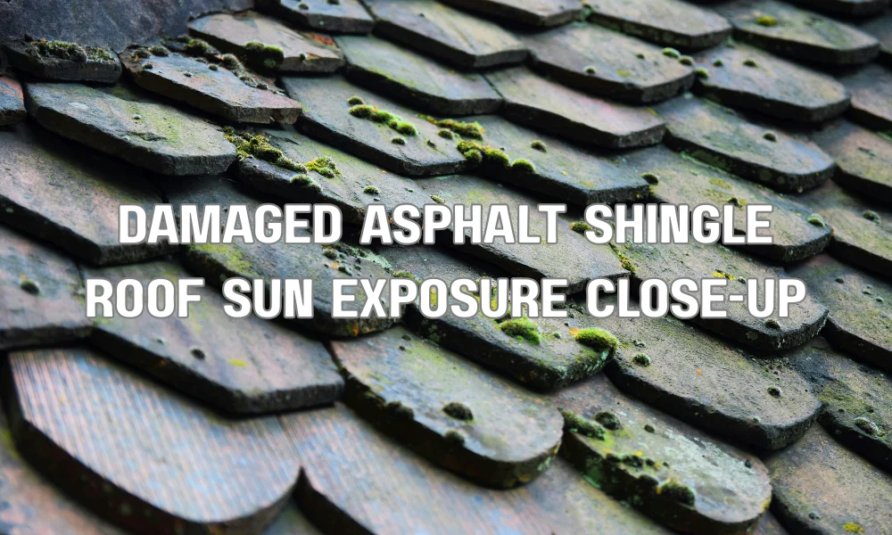 UV and weather damage on asphalt shingle roof in coastal Florida climate