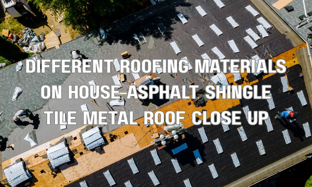 Comparison of asphalt shingles, clay tile, and metal roofing materials commonly used on homes in coastal Florida