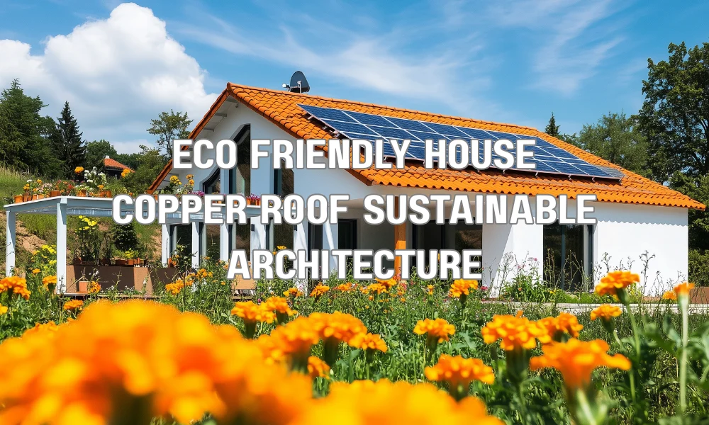 Eco-friendly home with durable copper roofing illustrating sustainable and recyclable roofing material