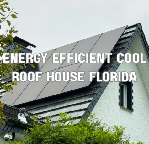 Energy-efficient cool roof on a residential home meeting Florida Energy Code roofing requirements