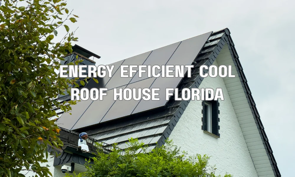 Energy-efficient cool roof on a residential home meeting Florida Energy Code roofing requirements