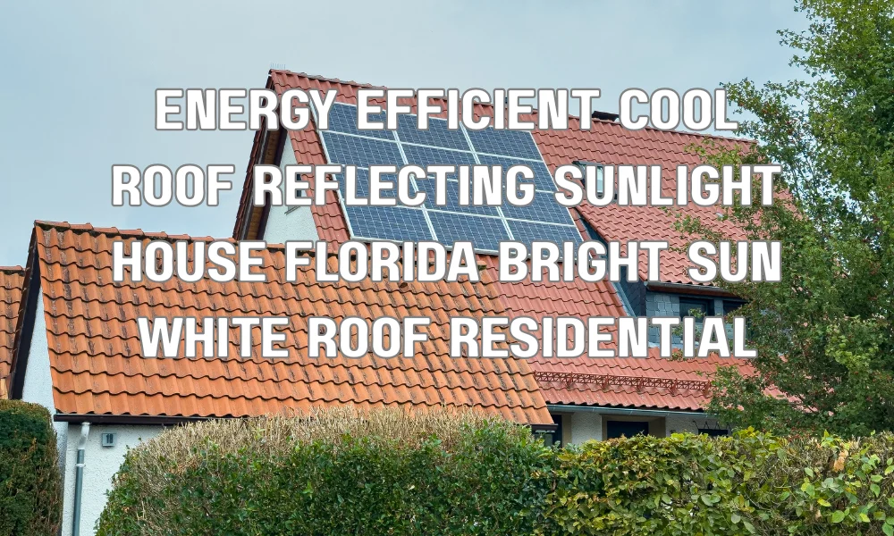 Energy-efficient cool roof reflecting sunlight to reduce cooling costs for a Florida home