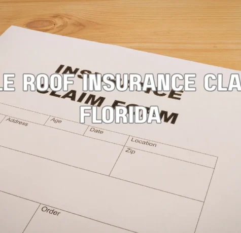 file roof insurance claim Florida