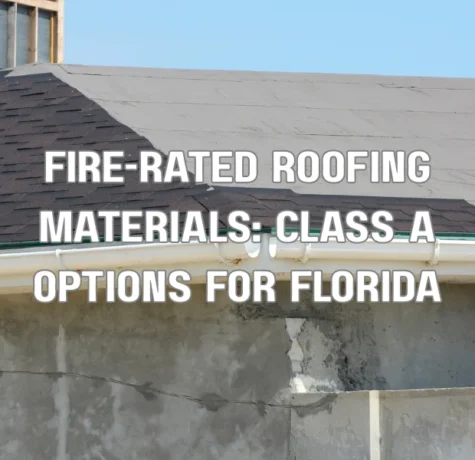 House roof with fire-resistant Class A roofing shingles designed for wildfire protection in Florida