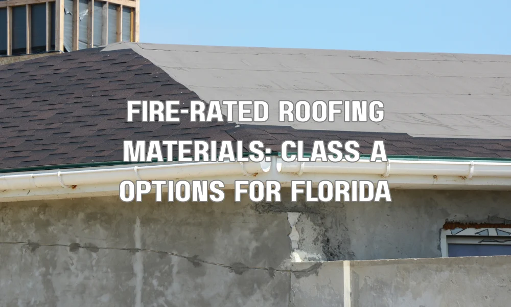 House roof with fire-resistant Class A roofing shingles designed for wildfire protection in Florida